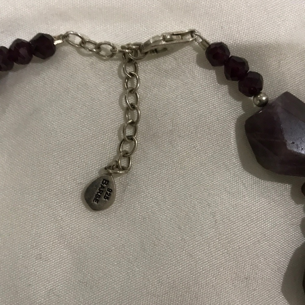 Barse Amethyst Garnet & Sterling 925 Necklace Set View 4